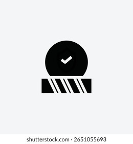 Barrier For Protection. Simple Solid Icons Vector