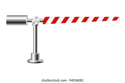 Barrier in red and white design