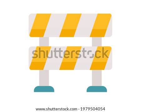 barrier road blockade single isolated icon with flat style