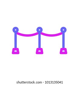 Barrier rope icon 