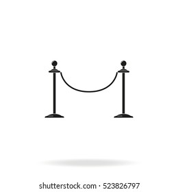 Barrier rope icon.
