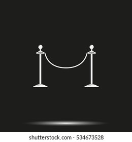 Barrier rope icon.
