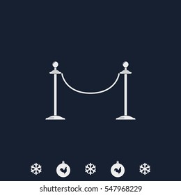 Barrier rope icon.