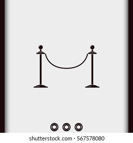 Barrier rope icon.