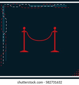Barrier rope icon.