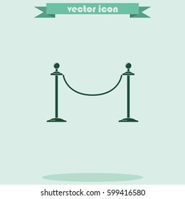 Barrier rope icon.