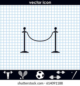Barrier rope icon.