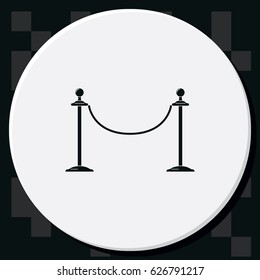 Barrier rope icon.