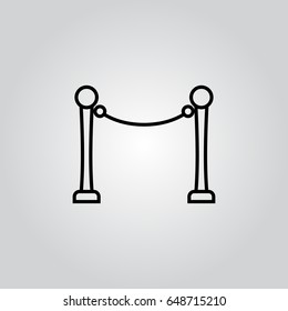 Barrier rope icon