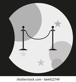 Barrier rope icon.
