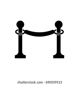 Barrier rope icon.