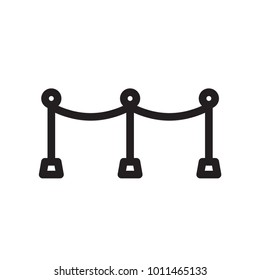 barrier rope icon outline