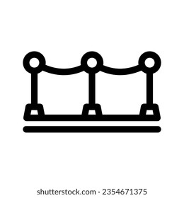 Design-Illustration für Vektorsymbol im Barrier-Rope-Symbol