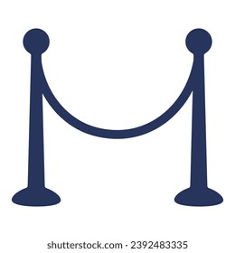 Barrier Seil. Vektorsilhouette-Symbol