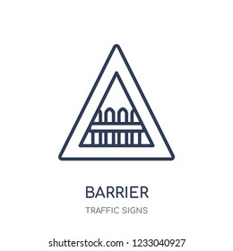 Barrier Sign Icon Barrier Sign Linear Stock Vector (Royalty Free ...