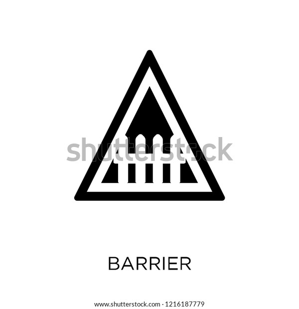 Barrier sign icon. Barrier sign symbol design\
from Traffic signs collection. Simple element vector illustration\
on white background.