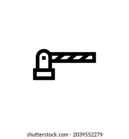 Barrier Silhouette Icon On White Background