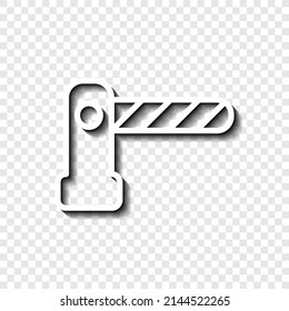Barrier simple icon vector. Flat desing. White with shadow on transparent grid.ai