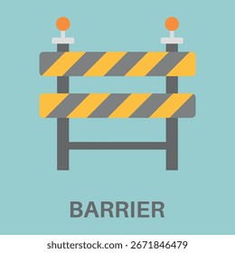 Icono de diseño plano de estilo simple de barrera