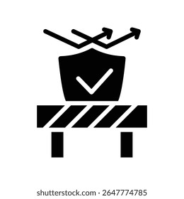 barrier solid icon vector design good for web or mobile app