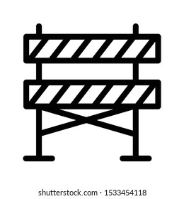 barrier thin line vector icon