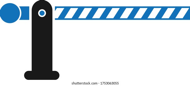 Barrier, Toll road icon. The barrier icon. Roadblock and borderline, stop, railroad crossing symbol. Flat Vector illustration