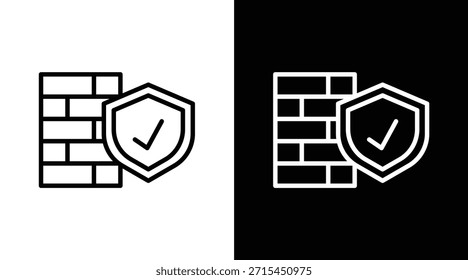 Versión de barrera de dos tonos en fondo blanco y negro
