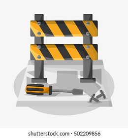 Barrier of under construction design