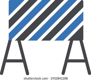 barrier vector glyph colour icon