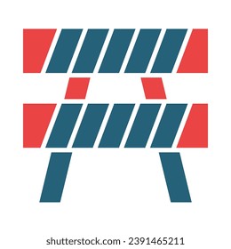 Barrier Vector Glyph Two Color Icon For Personal And Commercial Use.
