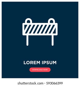 Barrier vector icon, closed way symbol. Modern, simple flat vector illustration for web site or mobile app