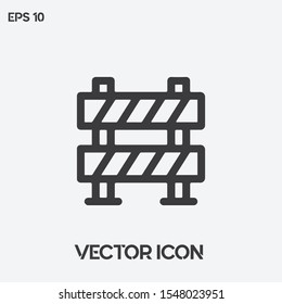 Barrier vector icon illustration. Ui/Ux. Premium quality.