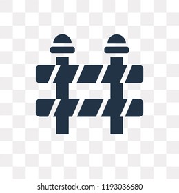 Barrier vector icon isolated on transparent background, Barrier transparency concept can be used web and mobile