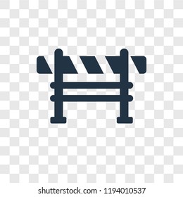 Barrier vector icon isolated on transparent background, Barrier transparency logo concept