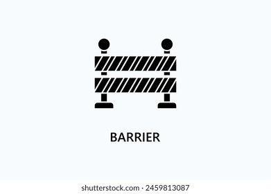 Barrier Vector Icon Or Logo Illustration