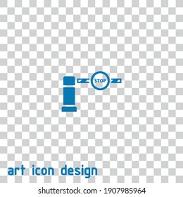 barrier vector icon on an abstract background