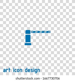 icono de vector de barrera en fondo blanco