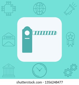 Barrier vector icon sign symbol