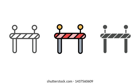 Barrier vector icon sign symbol
