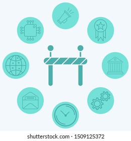 Barrier vector icon sign symbol