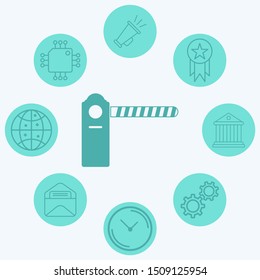 Barrier vector icon sign symbol