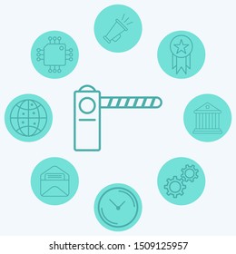 Barrier vector icon sign symbol