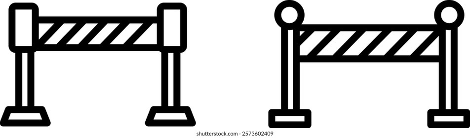 "Barrier Vector Icon - Symbolizing Obstruction, Roadblock, or Safety Measures"