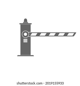The barrier. Vector illustration of a closed barrier. Flat style