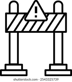 Barrier Vector Illustration Detailed Icon