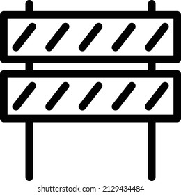 ilustración de vector de barrera en un fondo transparente. Símbolos de calidad premium. Icono vector glifos para concepto y diseño gráfico.
