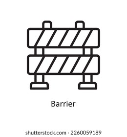 Barrier Vector Outline Icon Design Illustration. Engineering-Symbol auf weißem Hintergrund EPS10-Datei