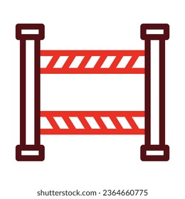 Barrier Vector Thick Line Two Color Icons For Personal And Commercial Use.
