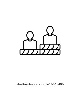 barrier, wall, protest, tires line icon. Elements of protests illustration icons. Signs, symbols can be used for web, logo, mobile app, UI, UX