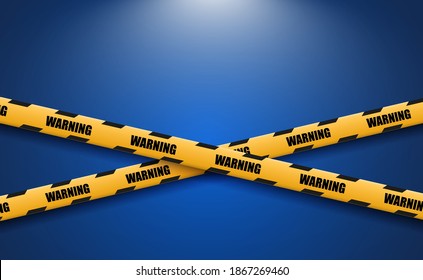 Barrier warning tape on transparent background. Vector illustration.